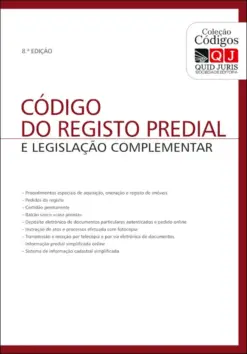 Capa do Livro Código do Registo Predial e Legislação Complementar 8.ª edição