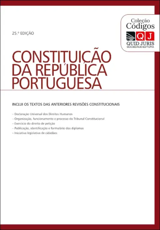Capa do livro Constituição da República Portuguesa